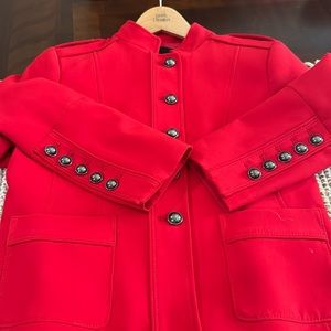 Banana Republic red never worn SEXY blazer! Lots of details with the buttons!
